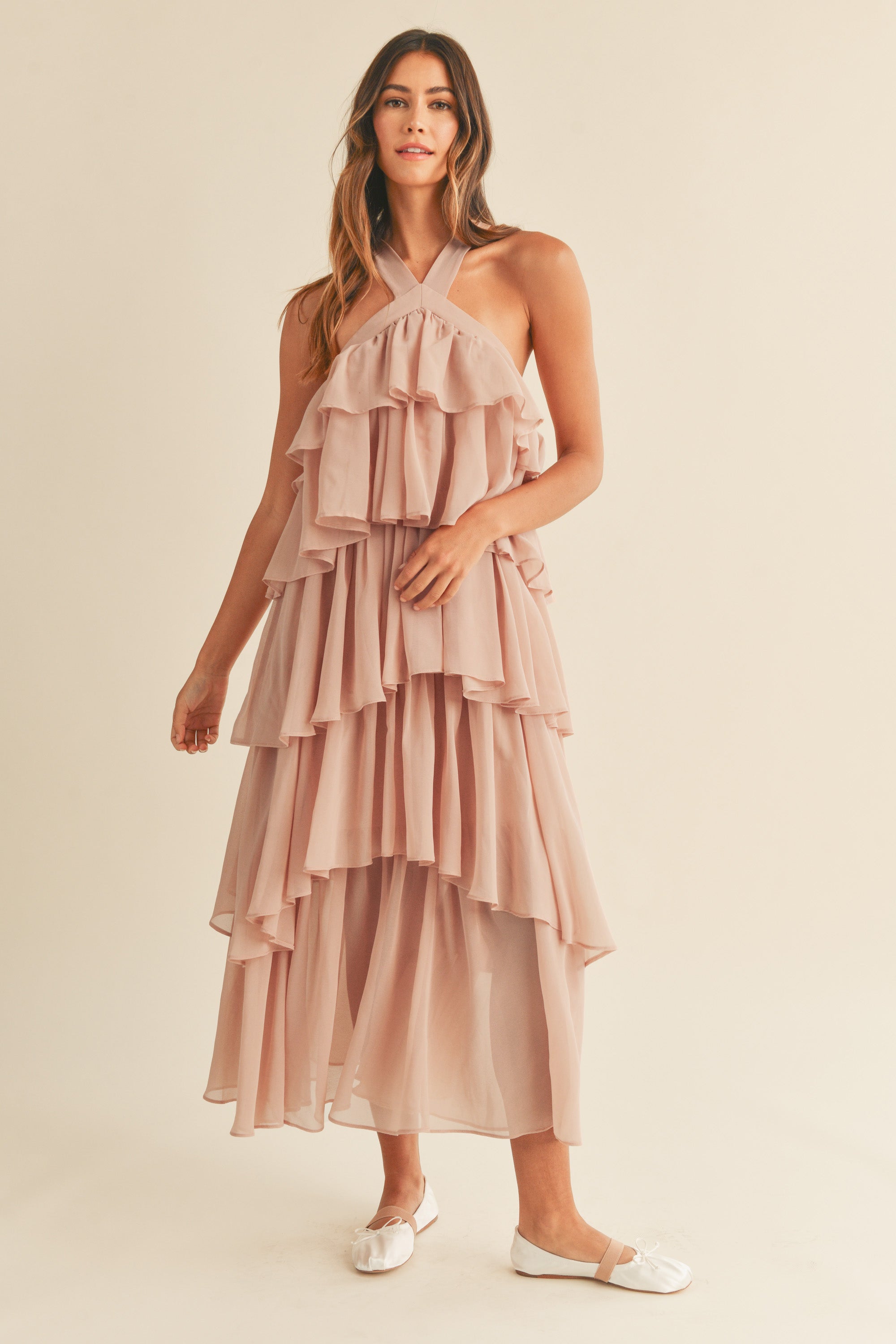 Ruffle Bear Maxi Dress 【MAISON SPECIAL】 WINONA RUFFLE TIERED MAXI DRESS – Mable Clothing