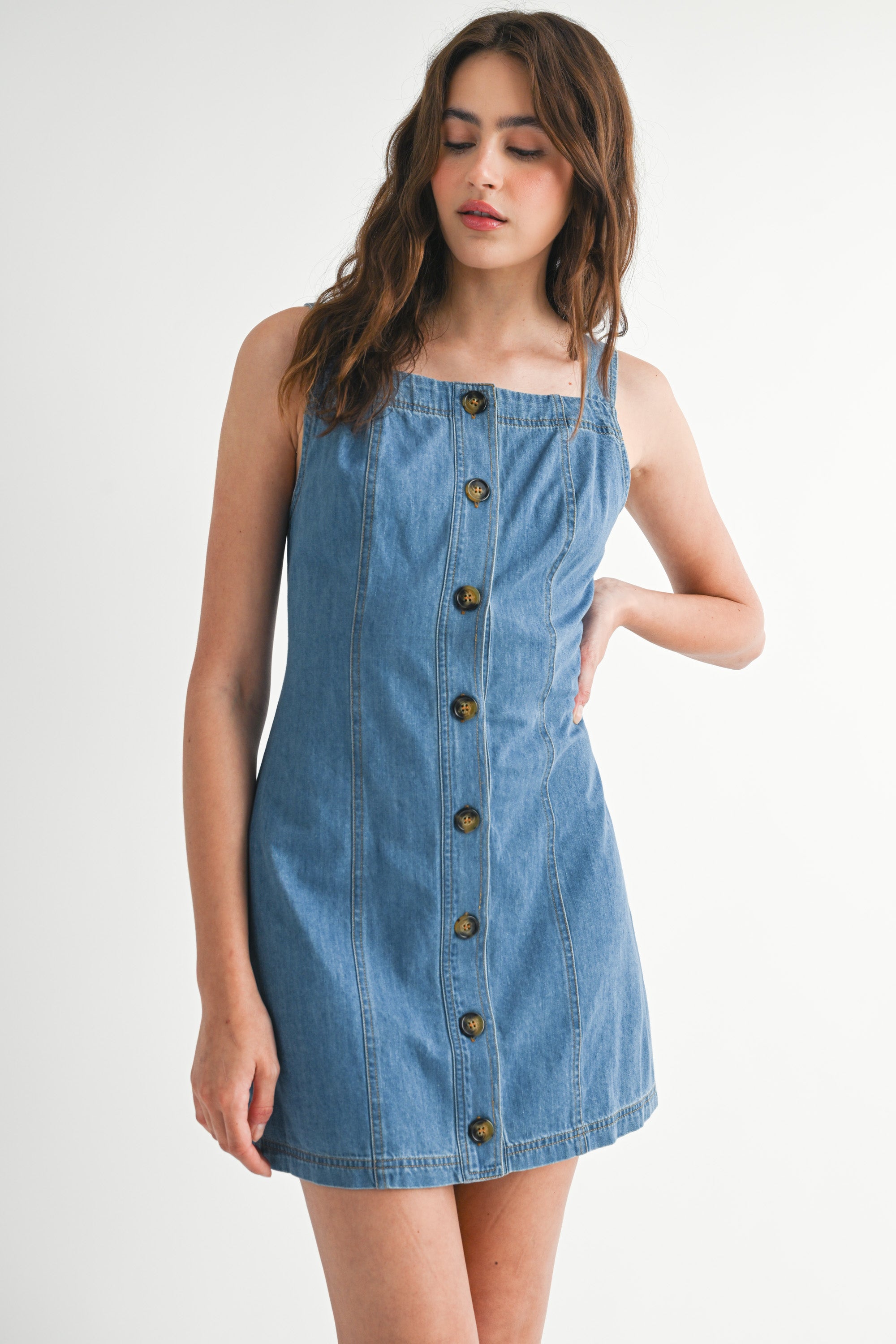 mable denim dress MICHAELA MINI – Clothing Womens dresses Order Type:Ready to Wear HAND-BEADED Baby Blue Gingham Dress Machine was cold inside