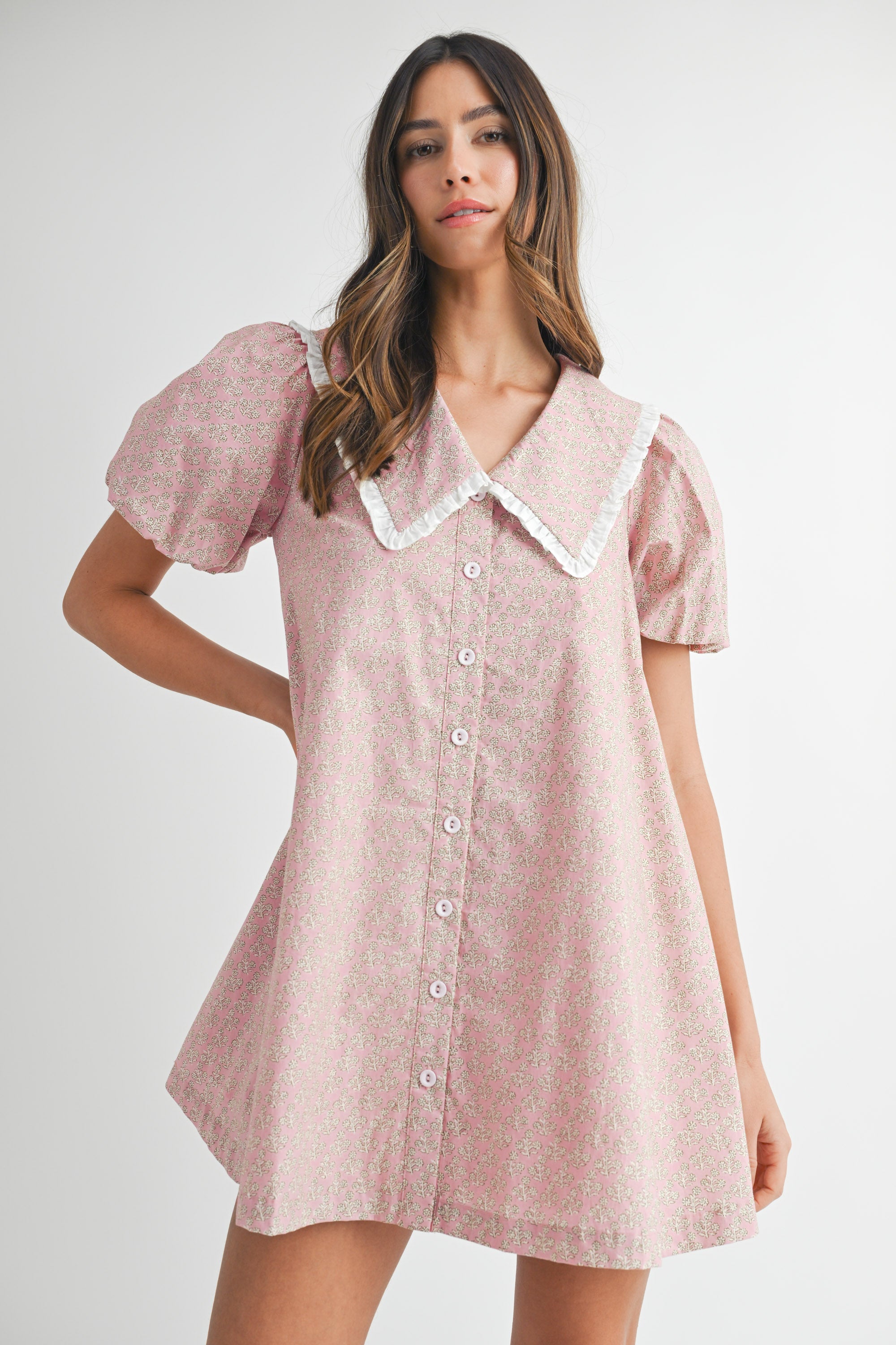 NIAMH PETER PAN COLLARED MINI DRESS – Mable Clothing