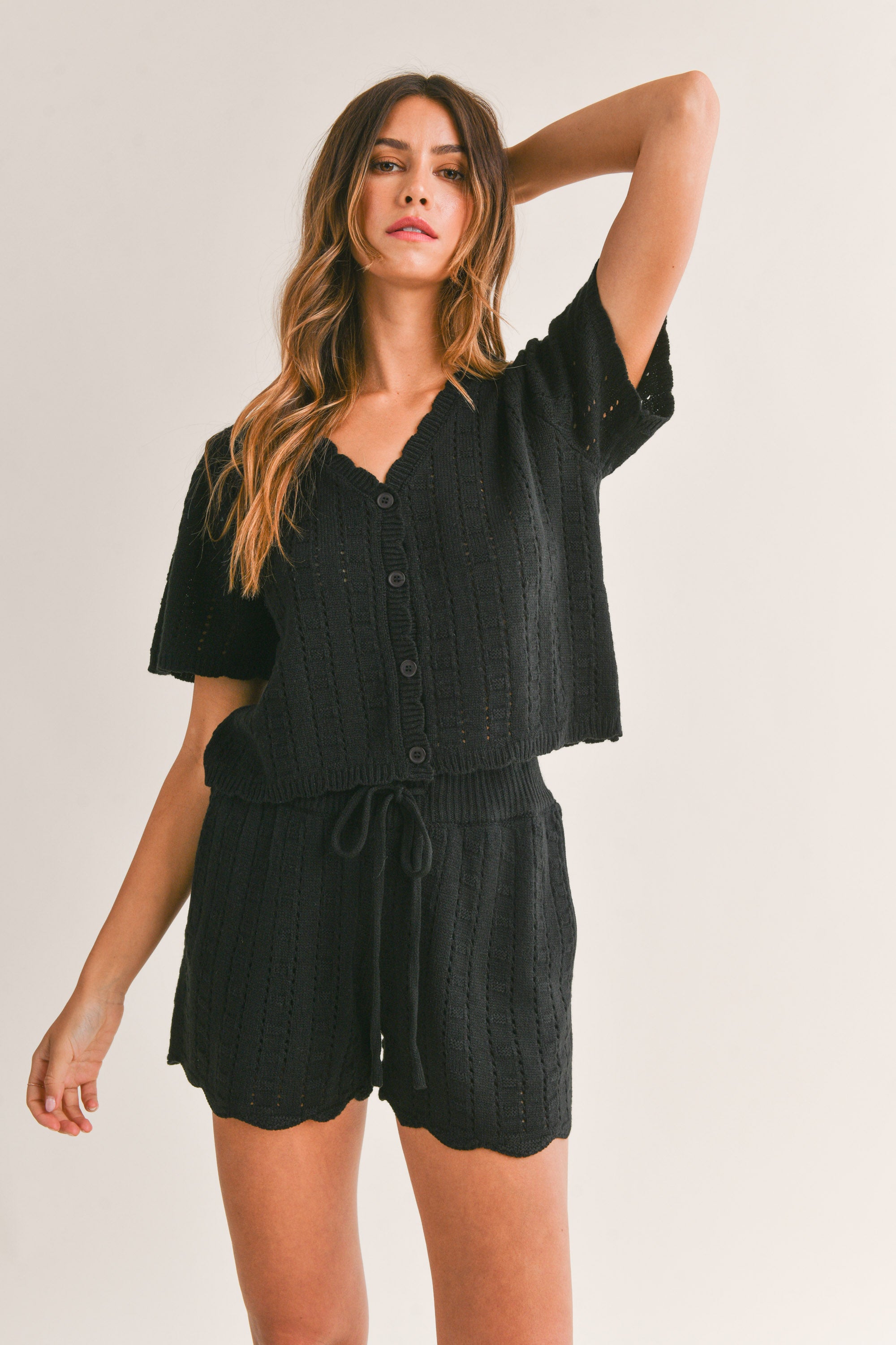 ALORA KNIT TOP AND SHORTS SET Mable Clothing