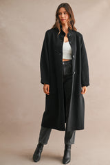 ELYSE FUNNEL NECK KNITTED LONG COAT