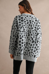 CHLOE LEOPARD OVERSIZED SWEATER TOP