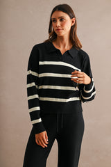 LAYLA STRIPED SWEATER TOP AND LONG PANTS SET