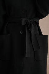 ELYSE FUNNEL NECK KNITTED LONG COAT