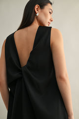 NORA TWIST BACK DETAIL MIDI DRESS