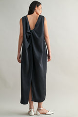 NORA TWIST BACK DETAIL MIDI DRESS