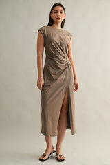 HAZEL RUCHED MIDI DRESS