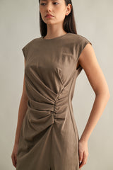 HAZEL RUCHED MIDI DRESS