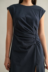 HAZEL RUCHED MIDI DRESS