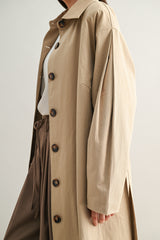 DREW LONG BUTTON DOWN TRENCH COAT