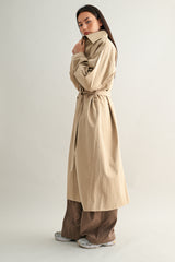 DREW LONG BUTTON DOWN TRENCH COAT
