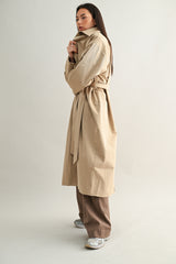 DREW LONG BUTTON DOWN TRENCH COAT