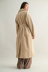 DREW LONG BUTTON DOWN TRENCH COAT
