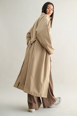 DREW LONG BUTTON DOWN TRENCH COAT