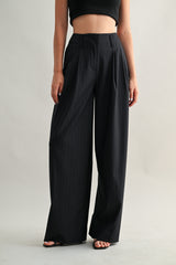 EMILIA MID-RISE PINTUCK STRAIGHT SUIT PANTS