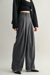 EMILIA MID-RISE PINTUCK STRAIGHT SUIT PANTS