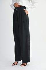 CYNTHIA PLATED HIGH WAISTED PANTS