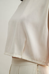 ANAIS PLEAT DETAIL CROP TOP AND MIDI SKIRT SET