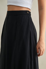 ANAIS PLEAT DETAIL CROP TOP AND MIDI SKIRT SET