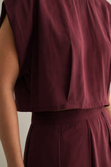 ANAIS PLEAT DETAIL CROP TOP AND MIDI SKIRT SET