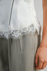 AILA LACE TRIM SATIN CAMISOLE