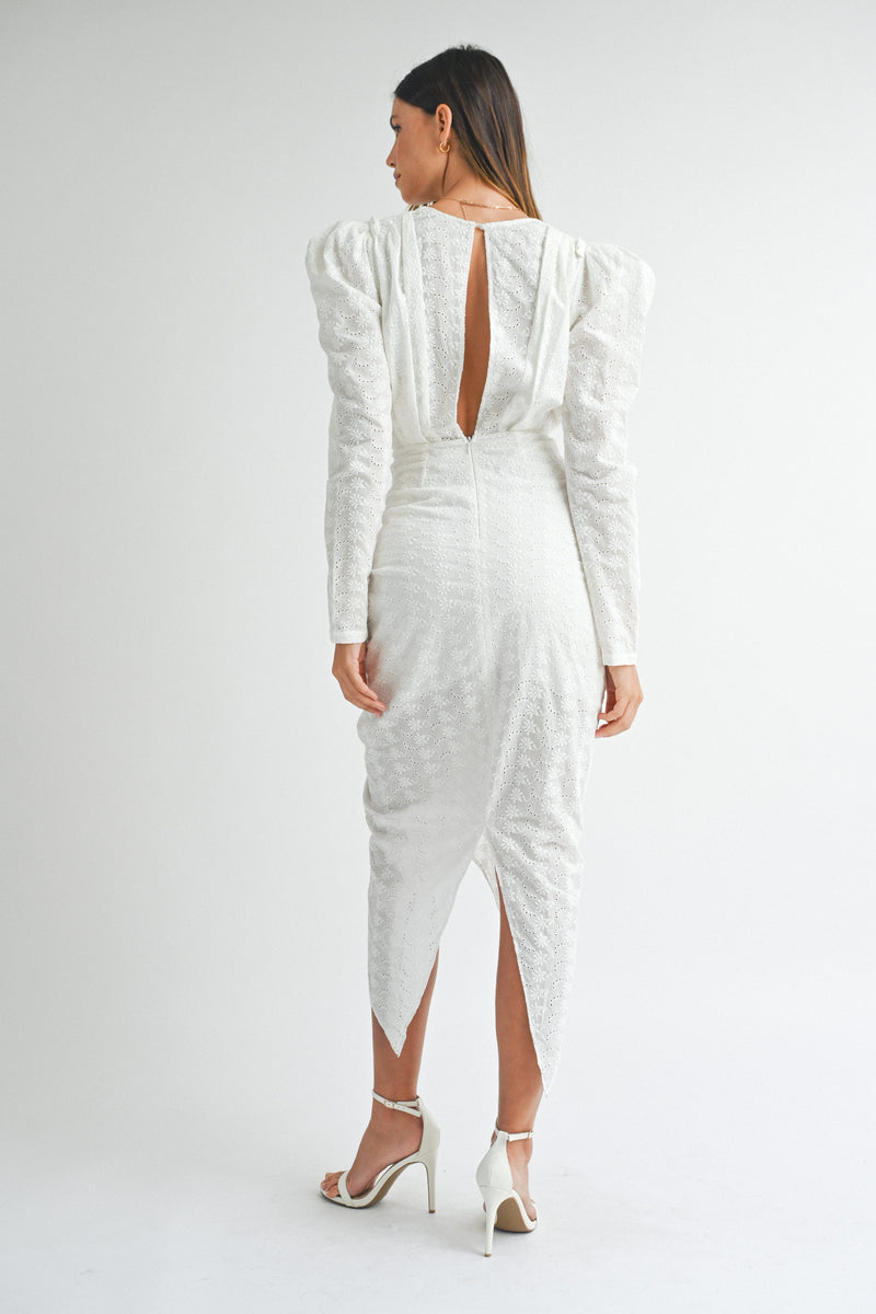 HWASA DEEP V NECK FRONT SHIRRING DRESS // 24 SS