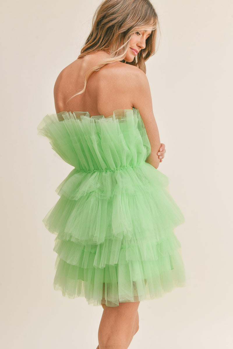 AILEEN RUFFLE MINI DRESS