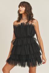 AILEEN RUFFLE MINI DRESS