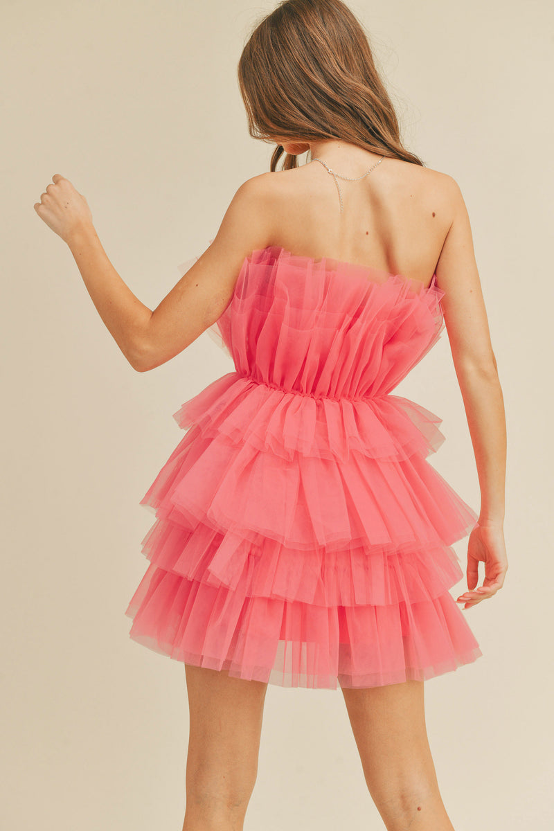 AILEEN RUFFLE MINI DRESS