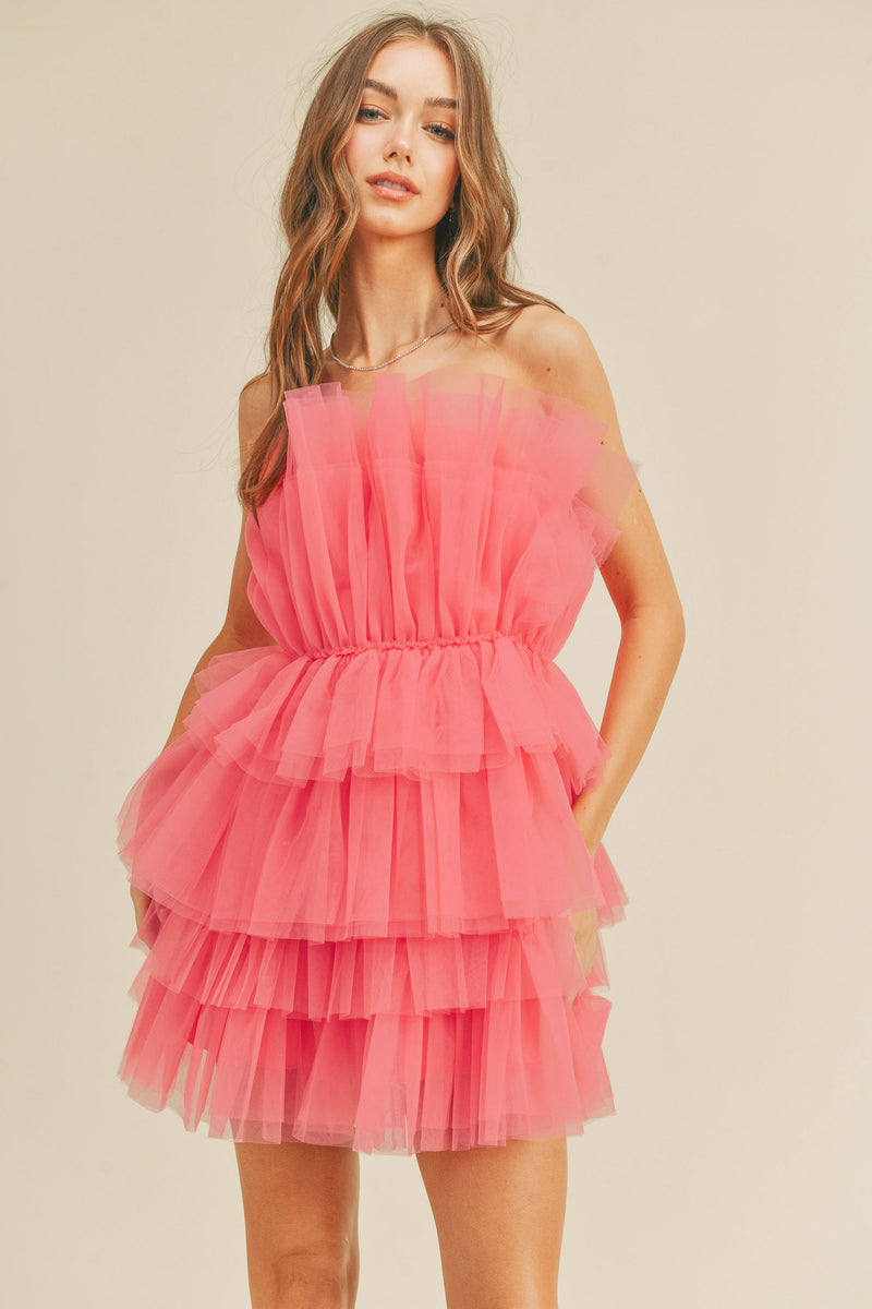 AILEEN RUFFLE MINI DRESS