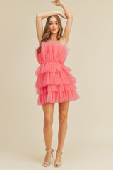 AILEEN RUFFLE MINI DRESS