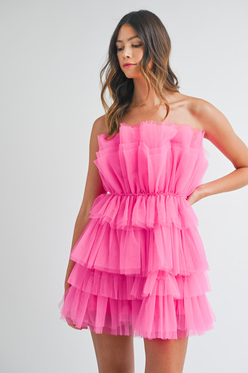 AILEEN RUFFLE MINI DRESS