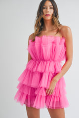 AILEEN RUFFLE MINI DRESS