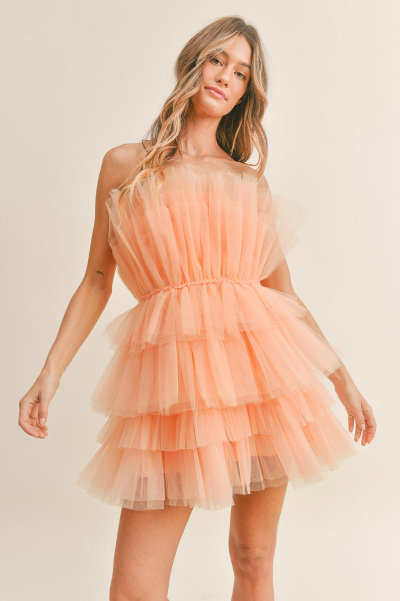 AILEEN RUFFLE MINI DRESS