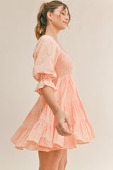 MARIGOLD TOP SMOKED DETAIL DRESS