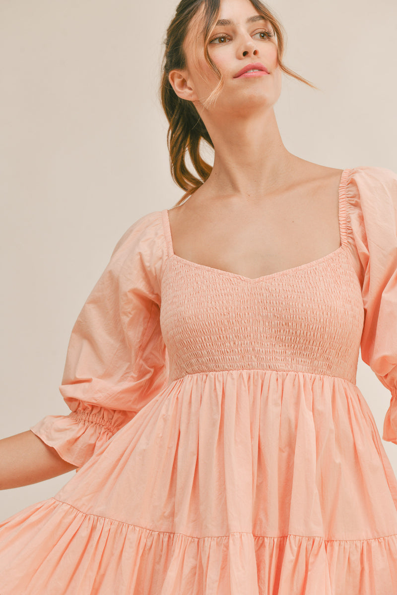 MARIGOLD TOP SMOKED DETAIL DRESS