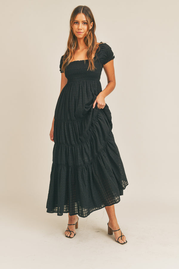 REMINGTON SMOCKING MAXI DRESS