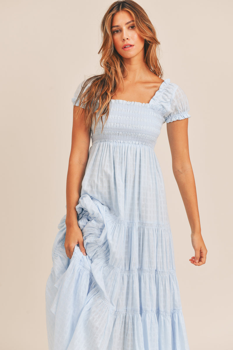 REMINGTON SMOCKING MAXI DRESS