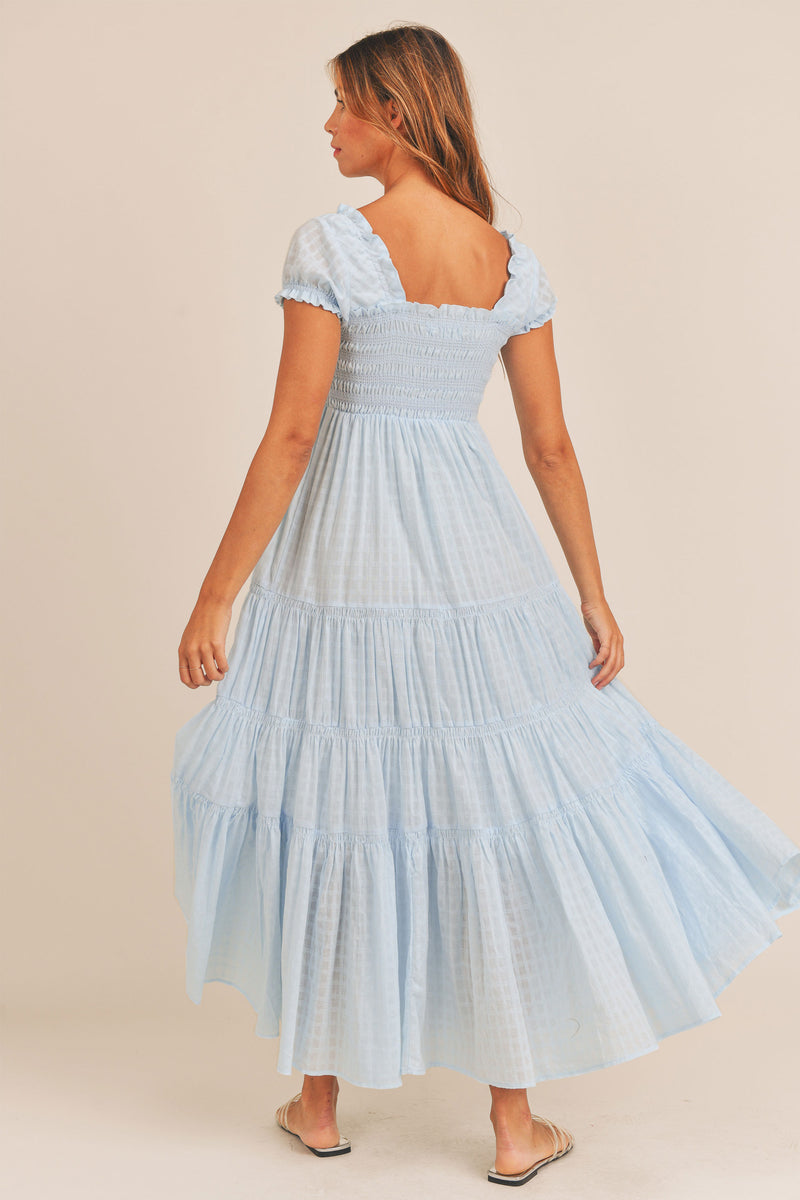 REMINGTON SMOCKING MAXI DRESS