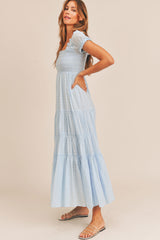 REMINGTON SMOCKING MAXI DRESS