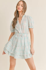 BRYNLEE MINI RUFFLE TIER DRESS