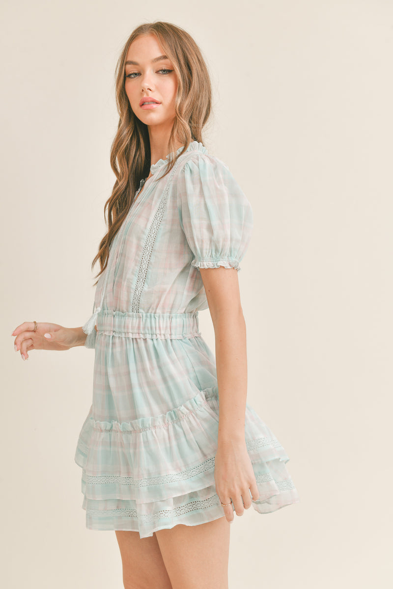 BRYNLEE MINI RUFFLE TIER DRESS