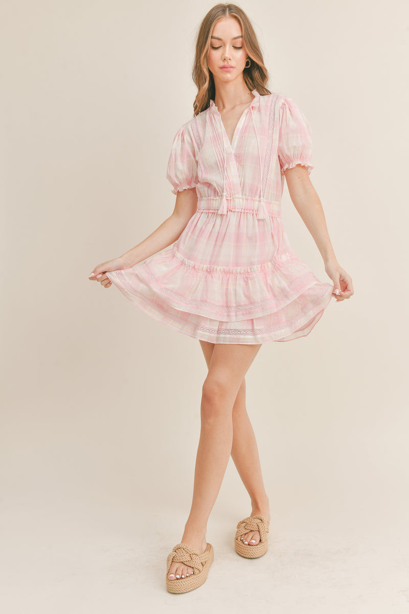 BRYNLEE MINI RUFFLE TIER DRESS