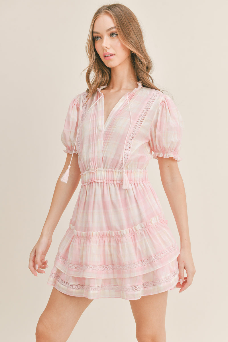 BRYNLEE MINI RUFFLE TIER DRESS