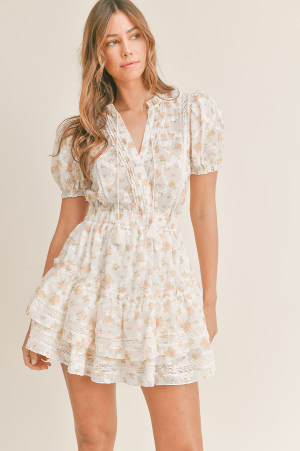 HANNA MINI RUFFLE TIER DRESS