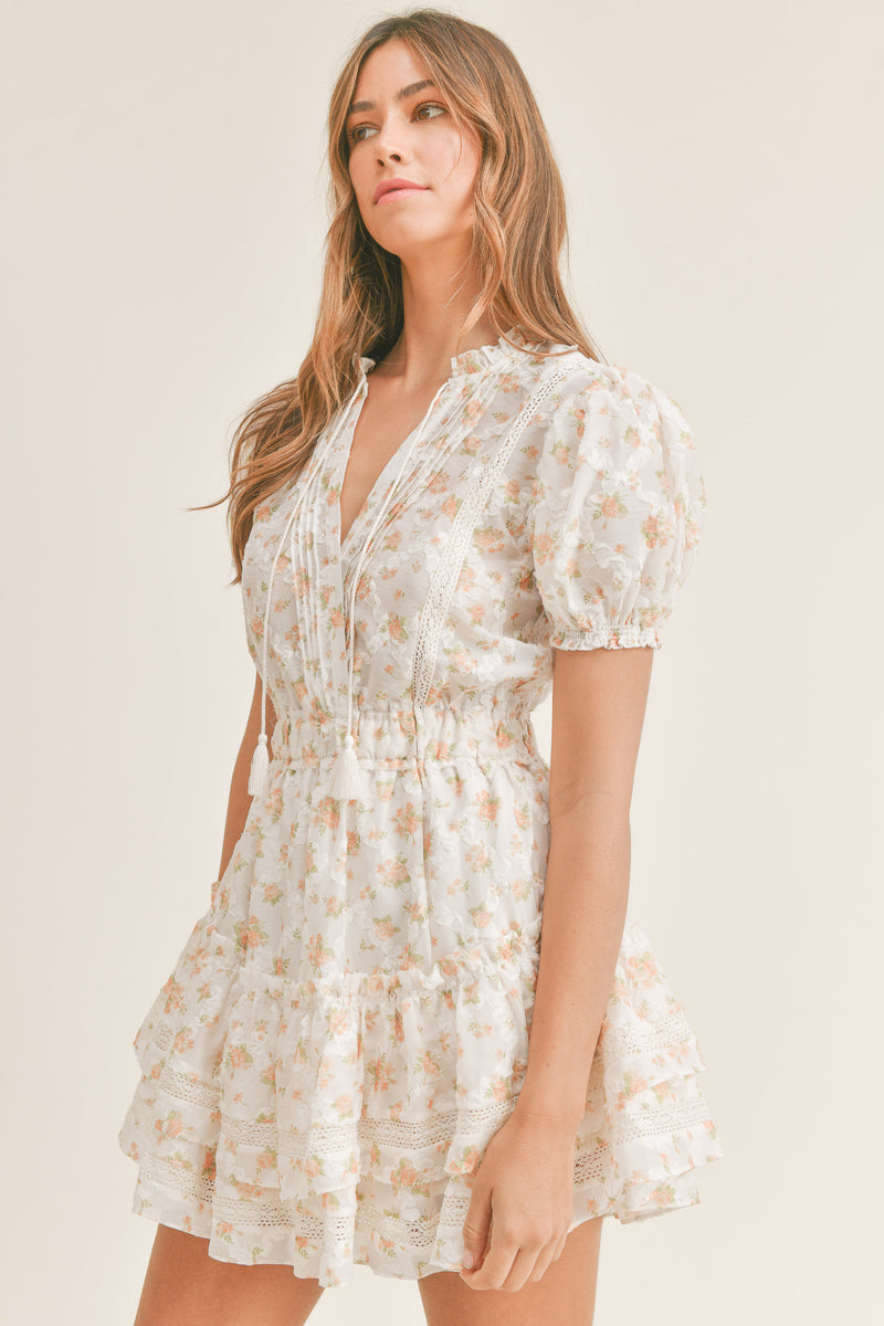 HANNA MINI RUFFLE TIER DRESS