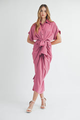 CADENCE SHORT SLEEVE MIDI DRESS