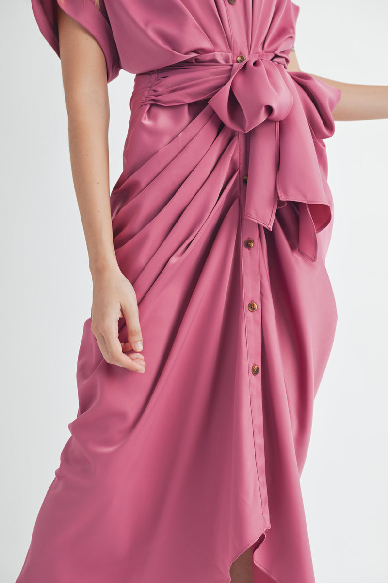 CADENCE SHORT SLEEVE MIDI DRESS