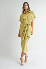 CADENCE SHORT SLEEVE MIDI DRESS