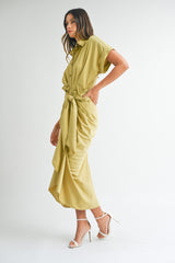 CADENCE SHORT SLEEVE MIDI DRESS